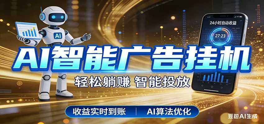 智能广告挂机新时代，利用碎片化时间实现稳定被动收益，AI帮你持续盈利网创资源-中创网-冒泡网-福缘网长青创习社