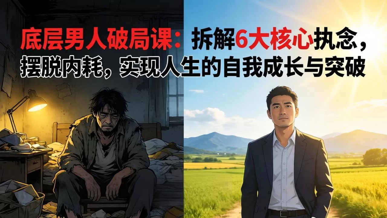 付费文章:底层男人破局课:拆解 6 大核心执念,摆脱内耗,实现人生的自我成长与突破网创资源-中创网-冒泡网-福缘网长青创习社
