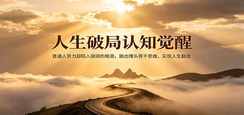 人生破局认知觉醒，普通人努力却陷入困境的根源，跳出埋头苦干思维，实现人生翻盘网创资源-中创网-冒泡网-福缘网长青创习社