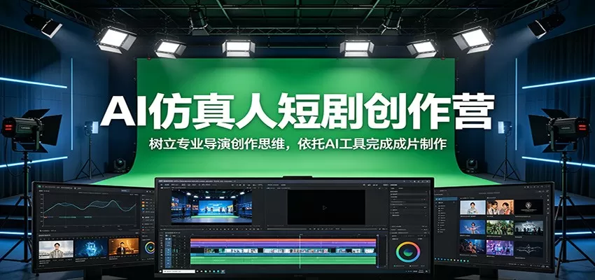 AI仿真人短剧创作营：树立专业导演创作思维，依托AI工具完成成片制作网创资源-中创网-冒泡网-福缘网长青创习社