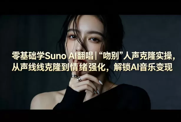 零基础学Suno AI翻唱|《吻别》人声克隆实操,从声线克隆到情绪强化,解锁AI音乐变现网创资源-中创网-冒泡网-福缘网长青创习社