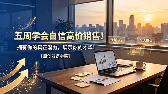 五周学会自信高价销售！拥有你的真正潜力，展示你的才华！【原创双语字幕】网创资源-中创网-冒泡网-福缘网长青创习社