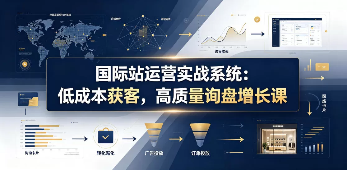 国际站运营实战系统：低成本获客，高质量询盘增长课(更新26年)网创资源-中创网-冒泡网-福缘网长青创习社