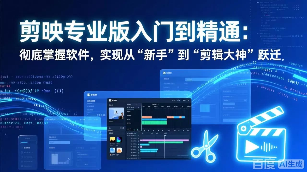 剪映专业版入门到精通：彻底掌握软件，实现从“新手”到“剪辑大神”跃迁网创资源-中创网-冒泡网-福缘网长青创习社