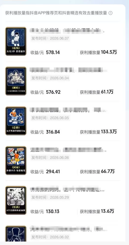 抖音某博主的育儿Ai视频全流程0-1实操，伙伴计划+分成计划+商单收徒等多种收益，日入300+网创资源-中创网-冒泡网-福缘网长青创习社