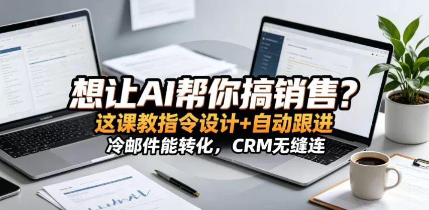 想让AI帮你搞销售?这课教指令设计+自动跟进,冷邮件能转化,CRM无缝连!【原创双语字幕】网创资源-中创网-冒泡网-福缘网长青创习社