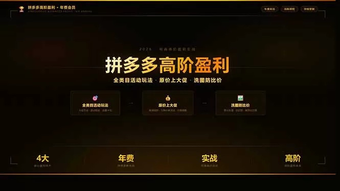 拼多多高阶盈利年费会员(更新3月31网创资源-中创网-冒泡网-福缘网长青创习社