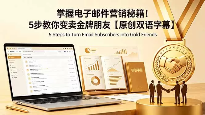掌握电子邮件营销秘籍!5步教你变卖金牌朋友【原创双语字幕】网创资源-中创网-冒泡网-福缘网长青创习社
