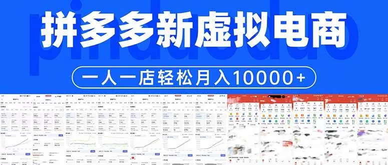（17978期）拼多多虚拟电商一人一店轻松月入10000+网创资源-中创网-冒泡网-福缘网长青创习社