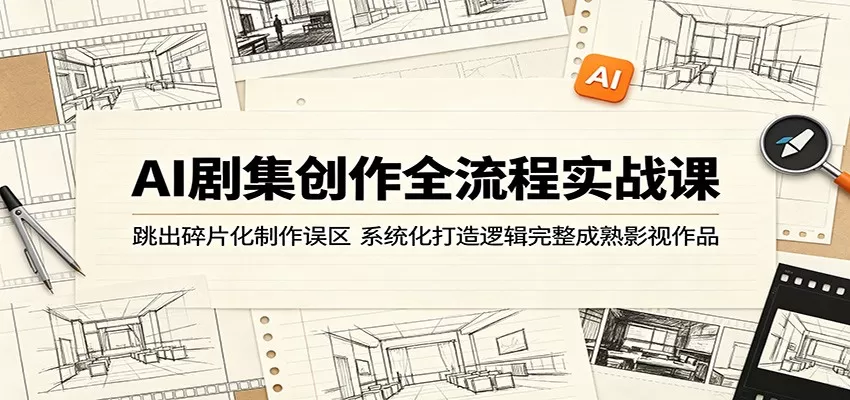 AI剧集创作全流程实战课:跳出碎片化制作误区,系统化打造逻辑完整成熟影视作品网创资源-中创网-冒泡网-福缘网长青创习社