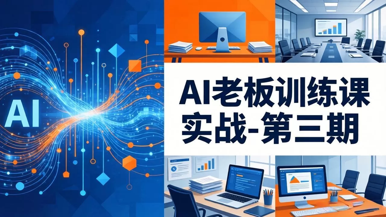 AI老板训练课实战-第三期：AI+内容应用落地教学，从0到1打通AI变现完整路径网创资源-中创网-冒泡网-福缘网长青创习社