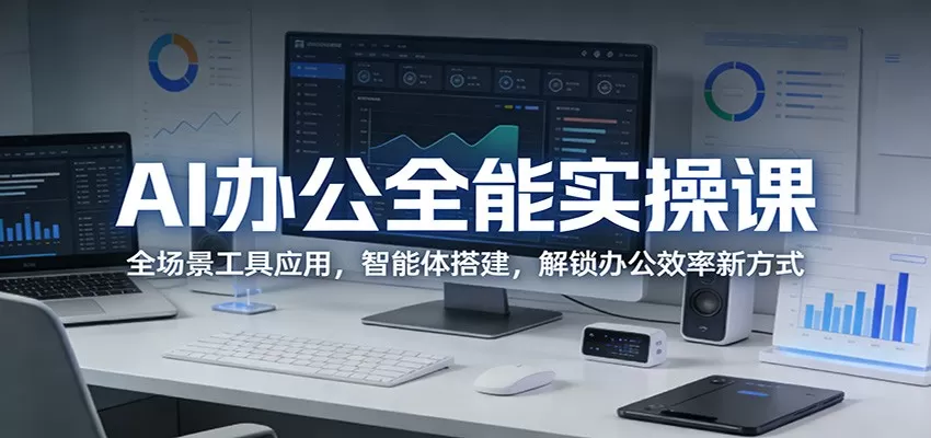 AI办公全能实操课：全场景工具应用，智能体搭建，解锁办公效率新方式网创资源-中创网-冒泡网-福缘网长青创习社