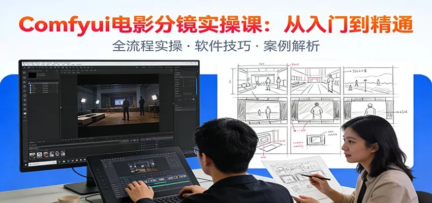 ComfyUI电影分镜实操课：分镜一致性，全流程AI视频制作，零基础也能做专业分镜网创资源-中创网-冒泡网-福缘网长青创习社