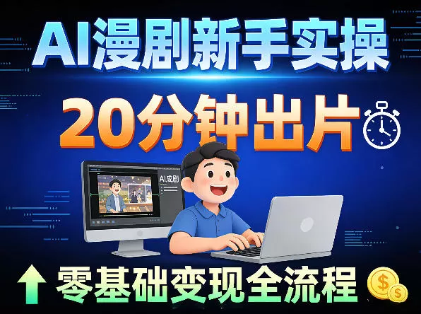 AI漫剧新手实操:20分钟出片不崩人设,零基础涨粉变现全流程网创资源-中创网-冒泡网-福缘网长青创习社