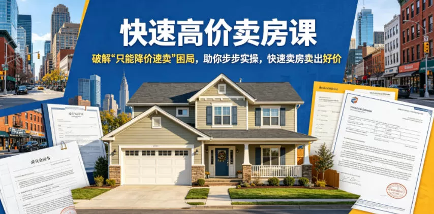 快速高价卖房课,破解“只能降价速卖”困局,助你步步实操,快速卖房卖出好价(更新2026)网创资源-中创网-冒泡网-福缘网长青创习社