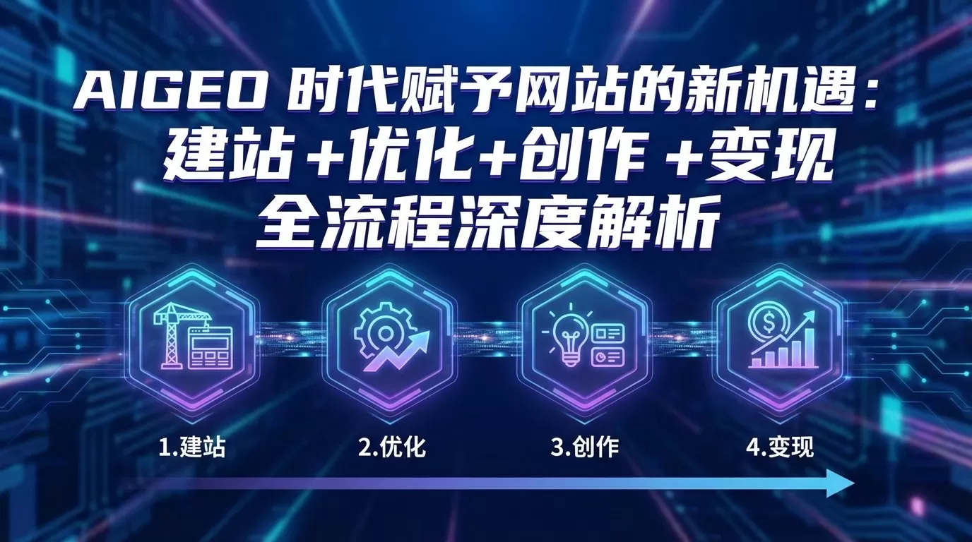 AIGEO+时代赋予网站的新机遇：建站+优化+创作+变现+全流程深度解析网创资源-中创网-冒泡网-福缘网长青创习社