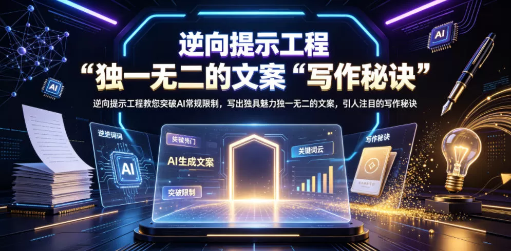 逆向提示工程教您突破AI常规限制,写出独具魅力独一无二的文案,引人注目的写作秘诀【原创双语字幕】