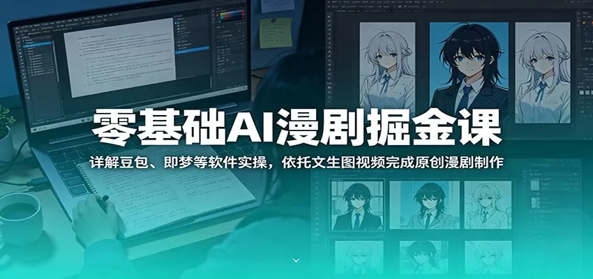 零基础AI漫剧掘金课:详解豆包、即梦等软件实操,依托文生图视频完成原创漫剧制作网创资源-中创网-冒泡网-福缘网长青创习社