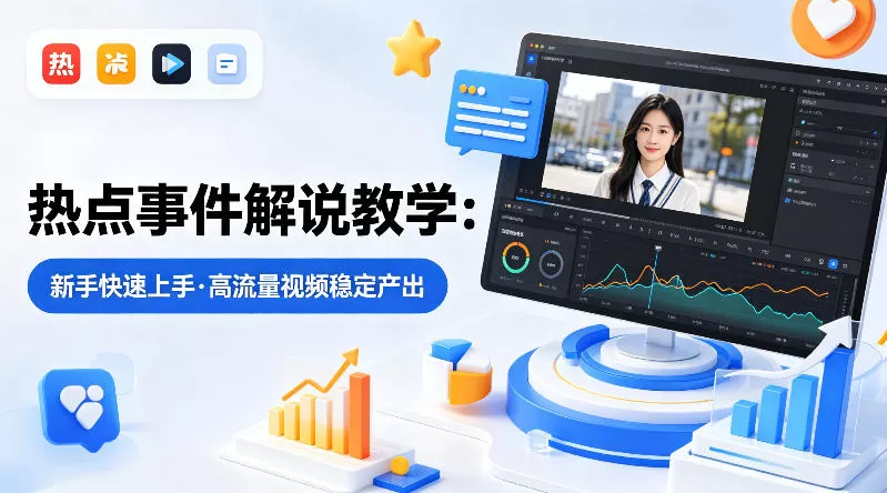 某大V的热点事件解说教学，新手也能快速上手，稳定产出高流量解说视频网创资源-中创网-冒泡网-福缘网长青创习社