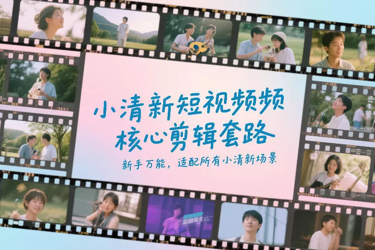 小清新短视频核心剪辑套路，新手万能，适配所有小清新场景网创资源-中创网-冒泡网-福缘网长青创习社