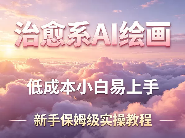 治愈系AI绘画提示词项目，低成本小白易上手，每天10分钟，新手保姆级实操教程网创资源-中创网-冒泡网-福缘网长青创习社
