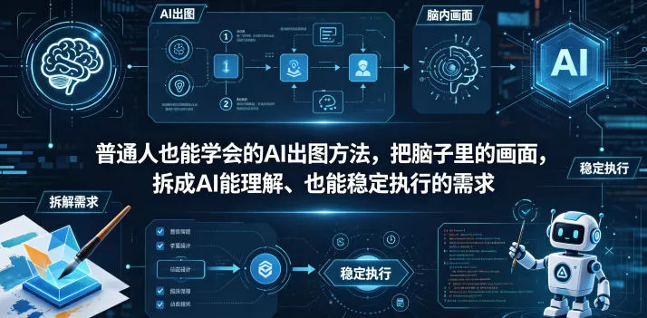 普通⼈也能学会的AI出图⽅法，把脑子里的画面，拆成AI能理解、也能稳定执行的需求【文档】网创资源-中创网-冒泡网-福缘网长青创习社