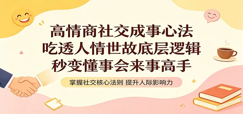 高情商社交成事心法：吃透人情世故底层逻辑，秒变懂事会来事高手网创资源-中创网-冒泡网-福缘网长青创习社