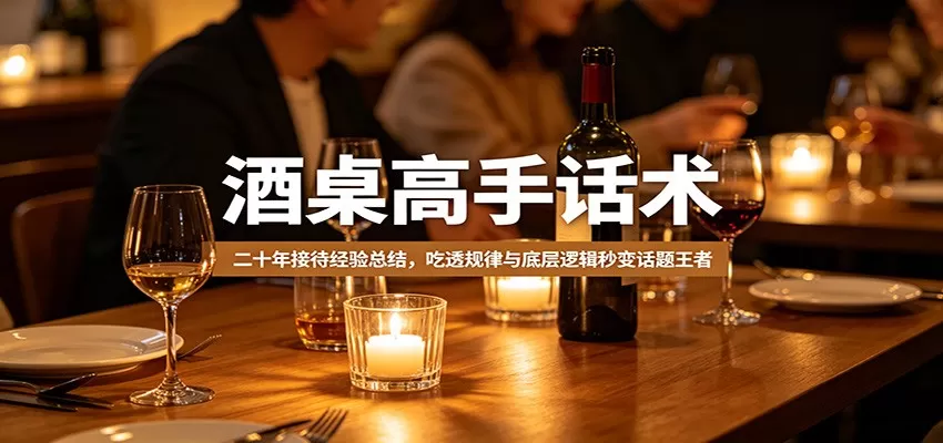 酒桌高手话术：二十年接待经验总结，吃透规律与底层逻辑秒变话题王者网创资源-中创网-冒泡网-福缘网长青创习社
