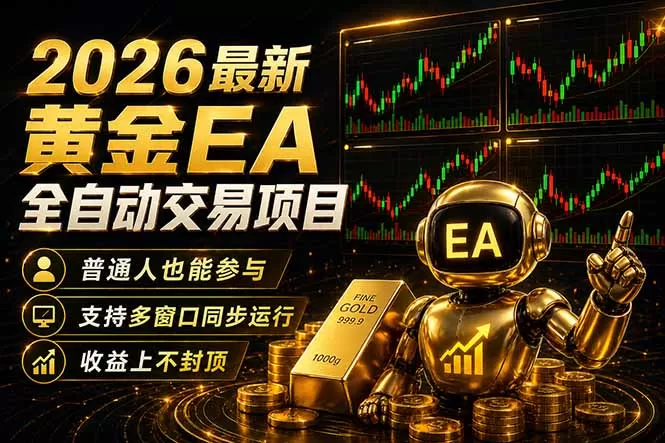 最新黄金EA量化赛道，全程自动执行，多窗口操作直接放大结果网创资源-中创网-冒泡网-福缘网长青创习社