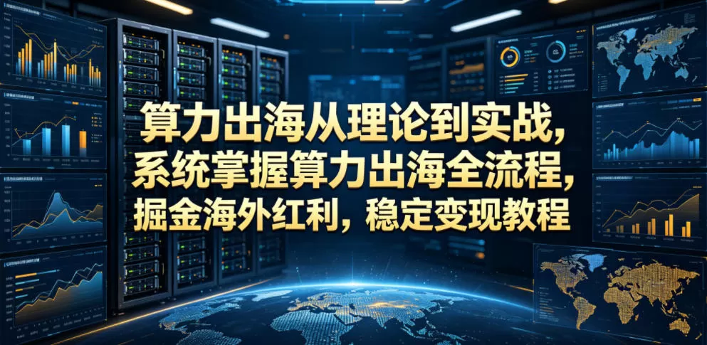 算力出海从理论到实战，系统掌握算力出海全流程，掘金海外红利，稳定变现教程网创资源-中创网-冒泡网-福缘网长青创习社