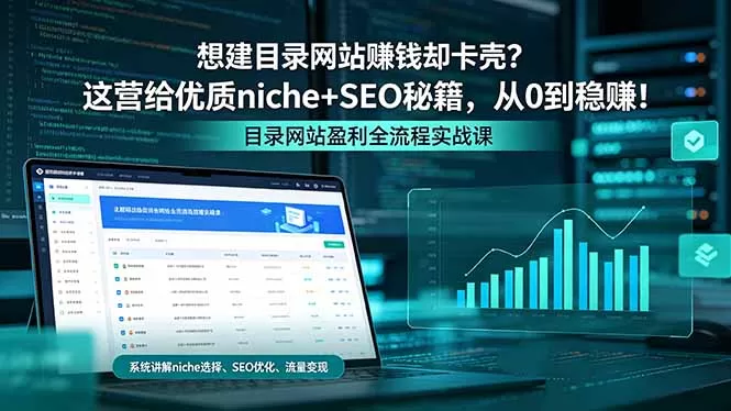 想建目录网站赚钱却卡壳？这营给优质 niche+SEO 秘籍，从 0 到稳赚！网创资源-中创网-冒泡网-福缘网长青创习社