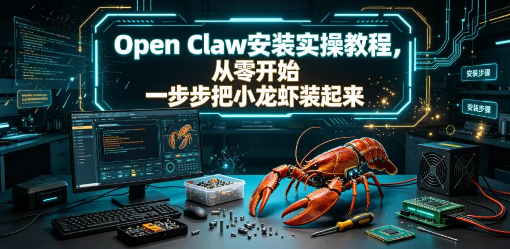 Open Claw安装实操教程,从零开始一步步一步步把小龙虾装起来网创资源-中创网-冒泡网-福缘网长青创习社