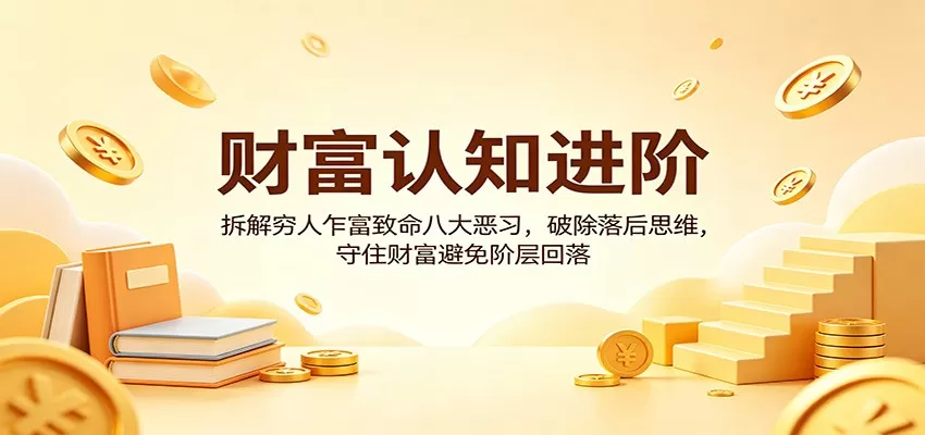 财富认知进阶：拆解穷人乍富致命八大恶习，破除落后思维，守住财富避免阶层回落网创资源-中创网-冒泡网-福缘网长青创习社