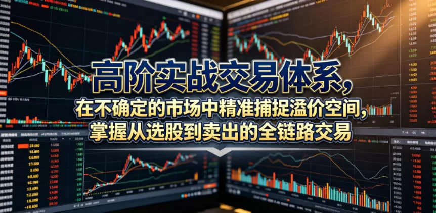 高阶实战交易体系，在不确定的市场中精准捕捉溢价空间，掌握从选股到卖出的全链路交易心法(更新6月)网创资源-中创网-冒泡网-福缘网长青创习社
