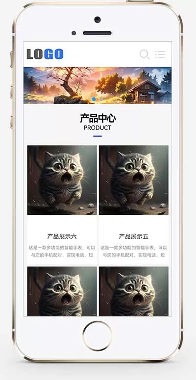 企业通用产品展示类网站模板(自适应)网创资源-中创网-冒泡网-福缘网长青创习社